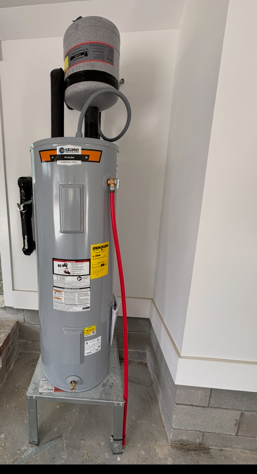 State ProLine commercial-grade water heater new installation