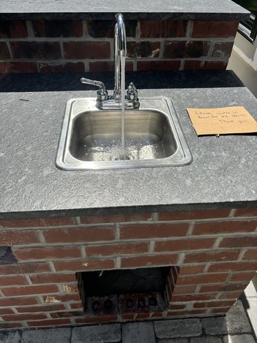 Outdoor sink installation